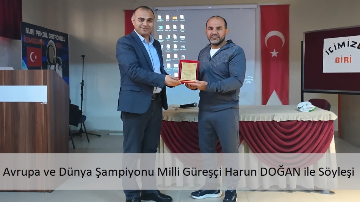 Avrupa ve Dünya Şampiyonu Milli Güreşçi Harun Doğan Okulumuzda!